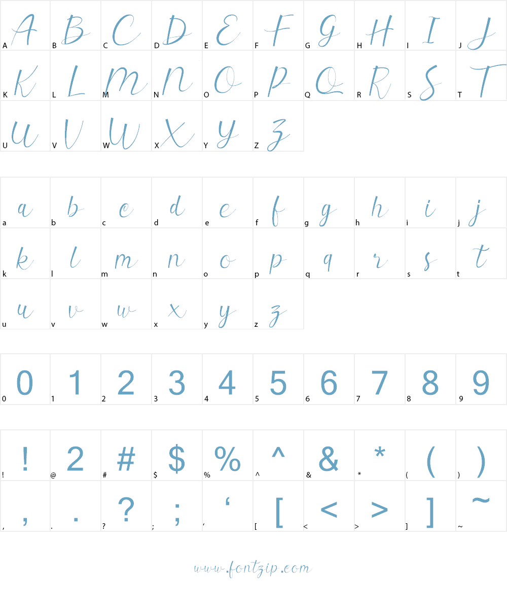 Valerissa Personal Use Font Character